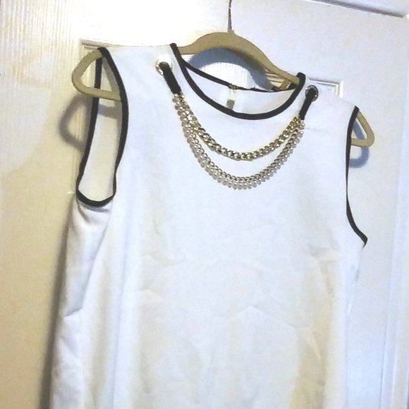 NWT Karl Lagerfeld Paris Chain Detail Blouse Size M - Picture 1 of 7